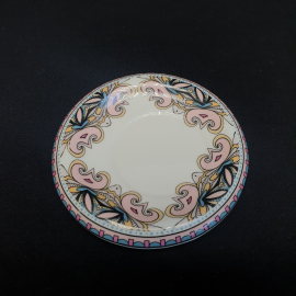 Блюдце кофейное Lenardi, фарфор 11 см, деколь, Англия. Картинка 1